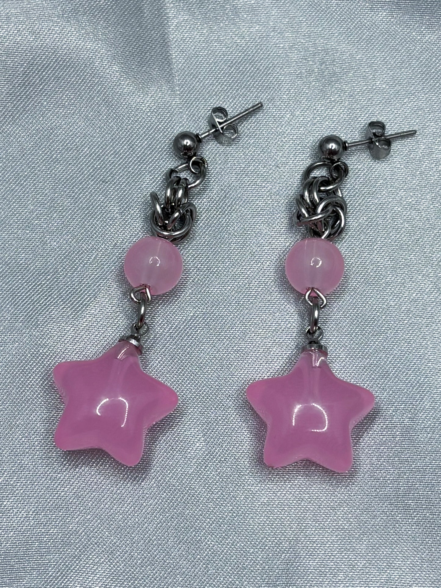 PINK STAR EARRINGS