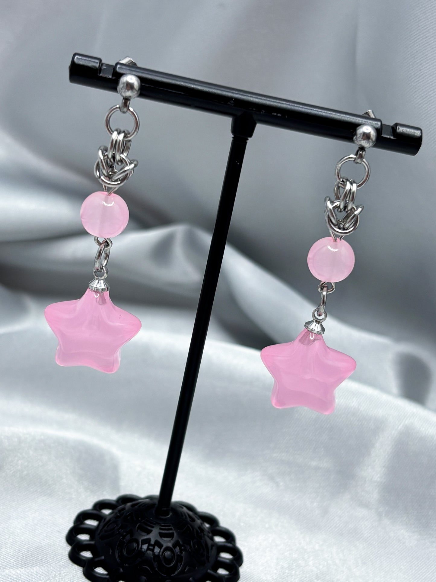 PINK STAR EARRINGS