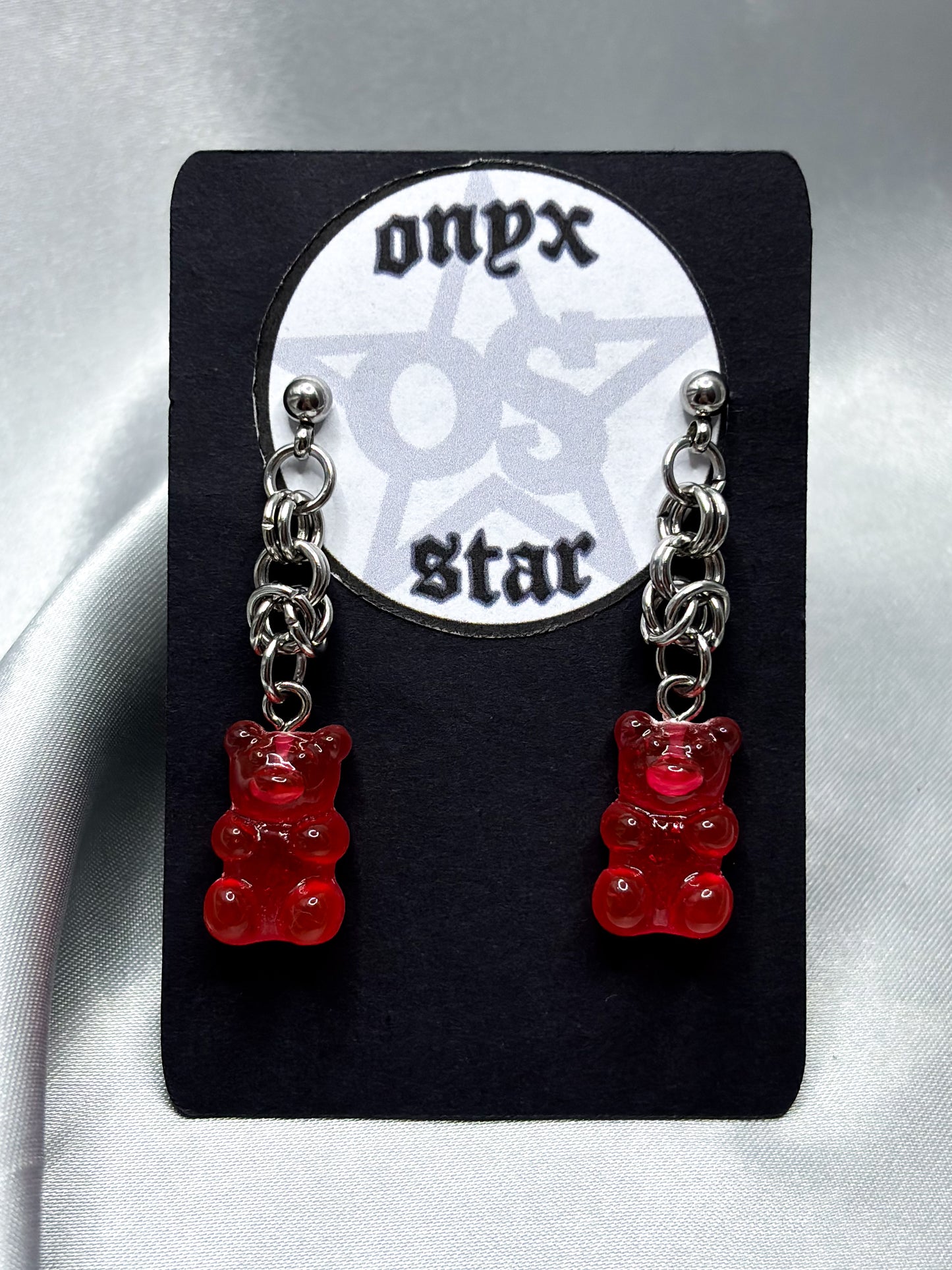 GUMMY BEAR CHAINMAIL EARRINGS