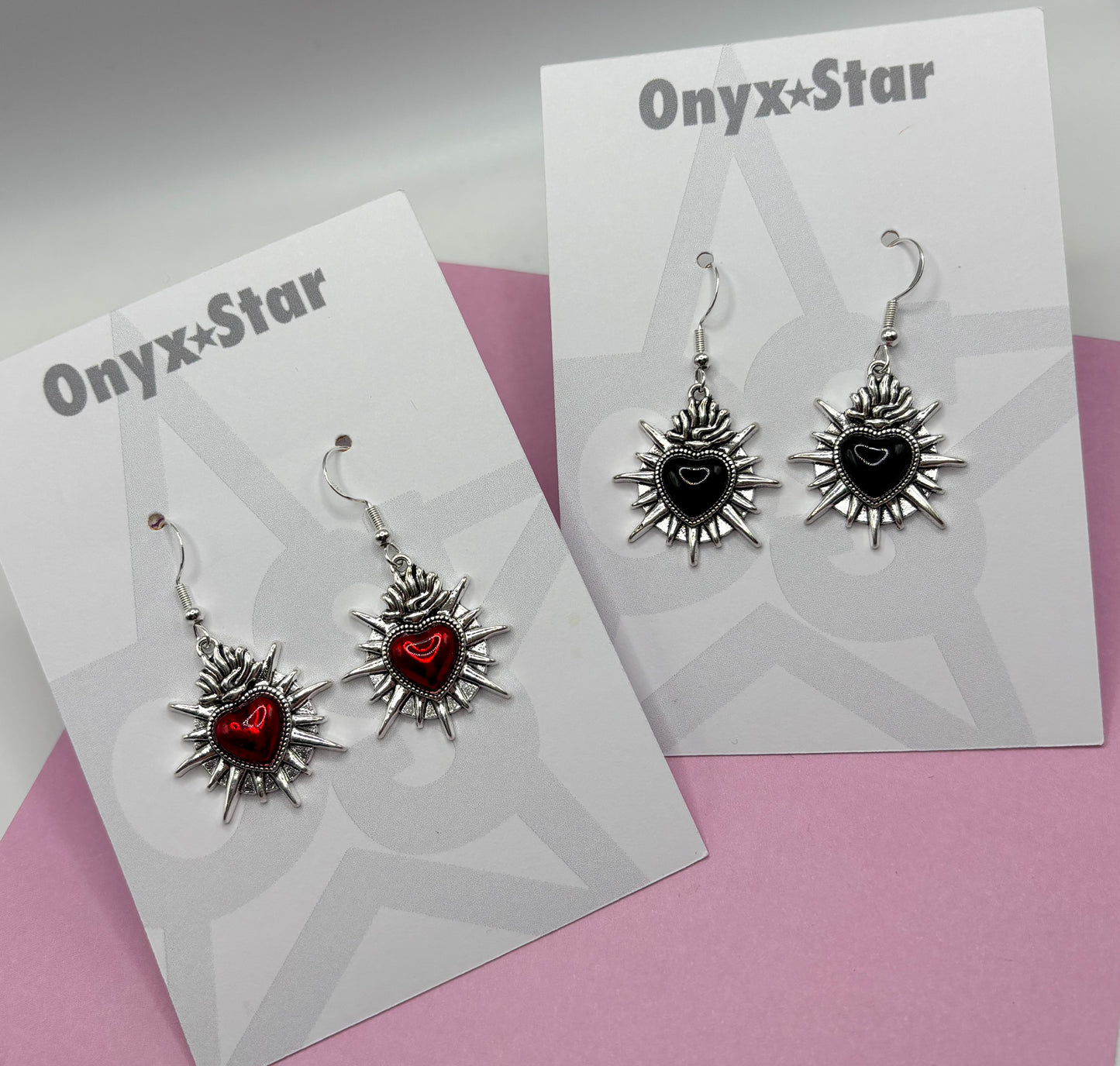 Spiked Heart Earrings