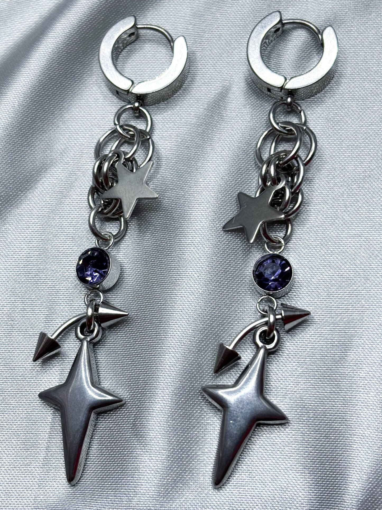 PURPLE SPARKLE EARRINGS