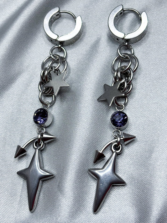PURPLE SPARKLE EARRINGS