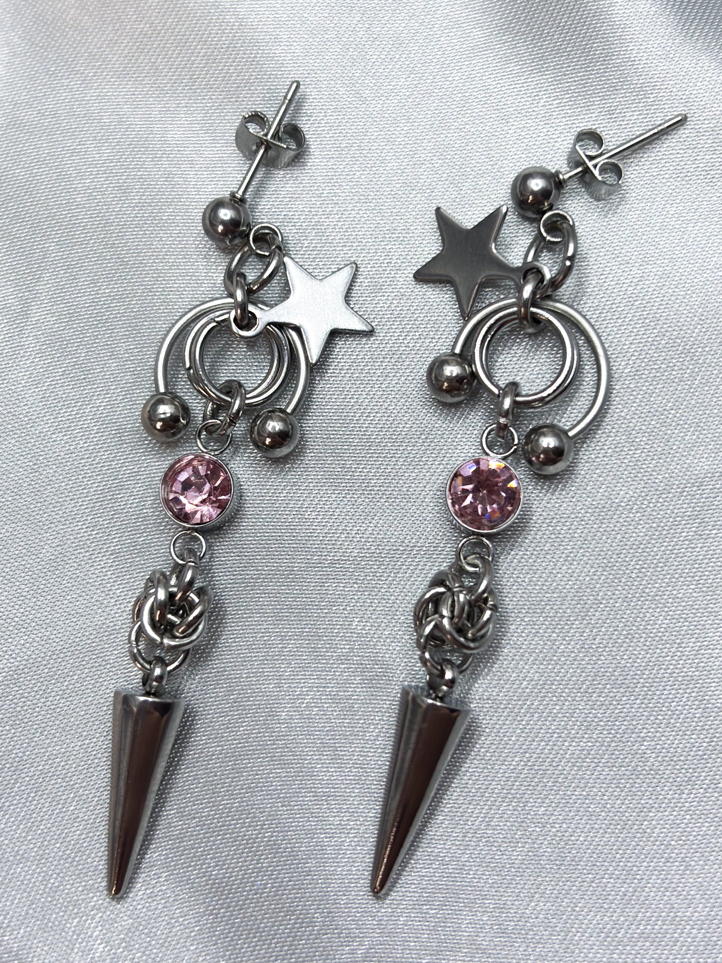 PINK SPARKLE EARRINGS