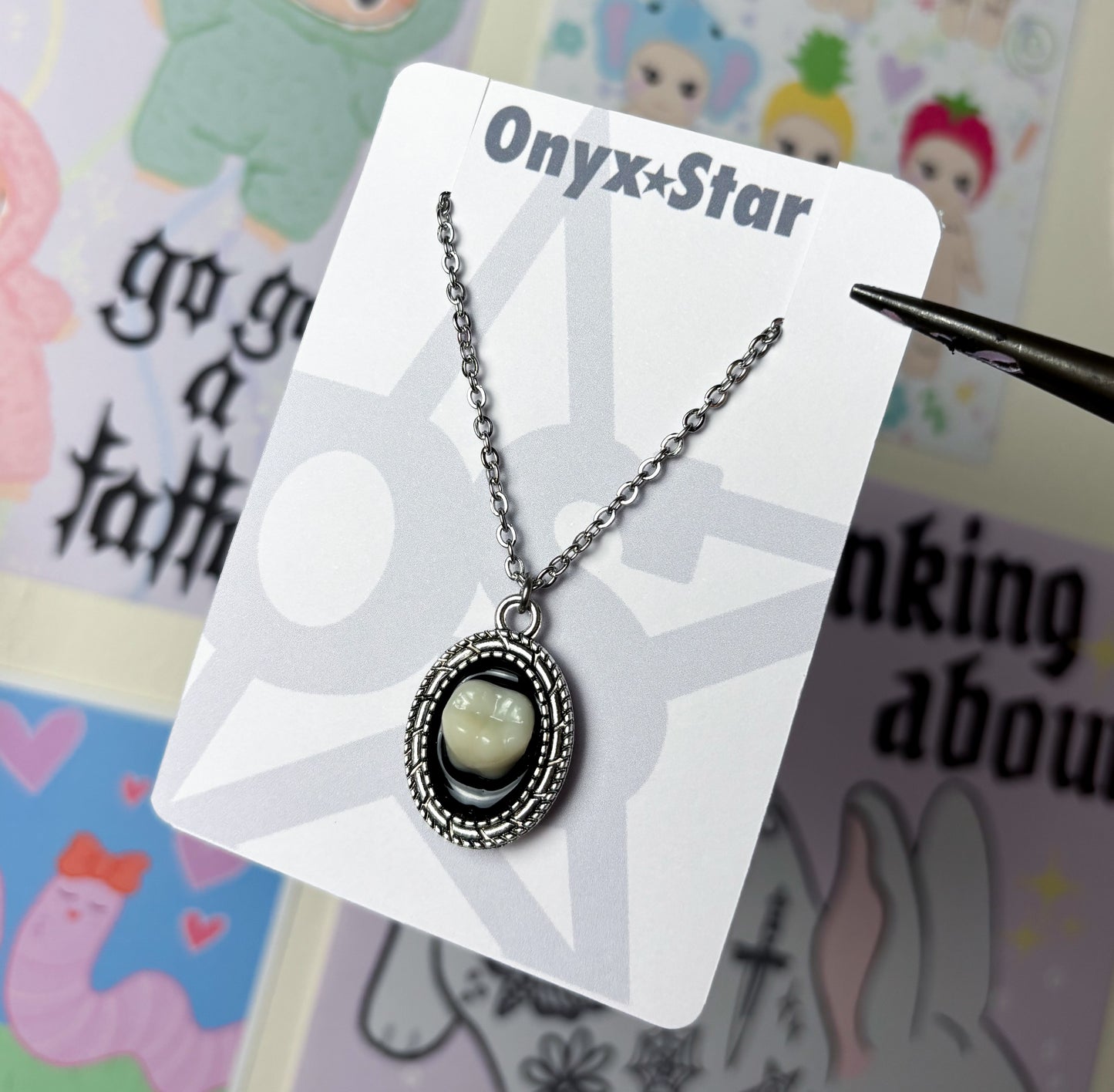 Oval Tooth Necklace