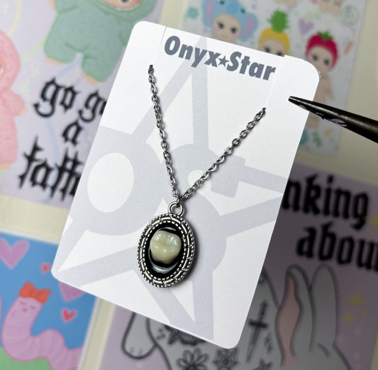 Oval Tooth Necklace
