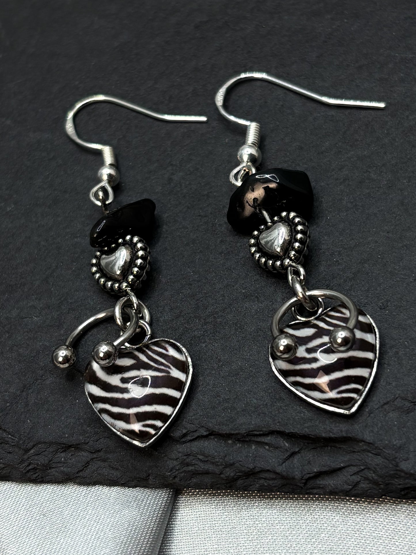 MONOCHROME ZEBRA EARRINGS