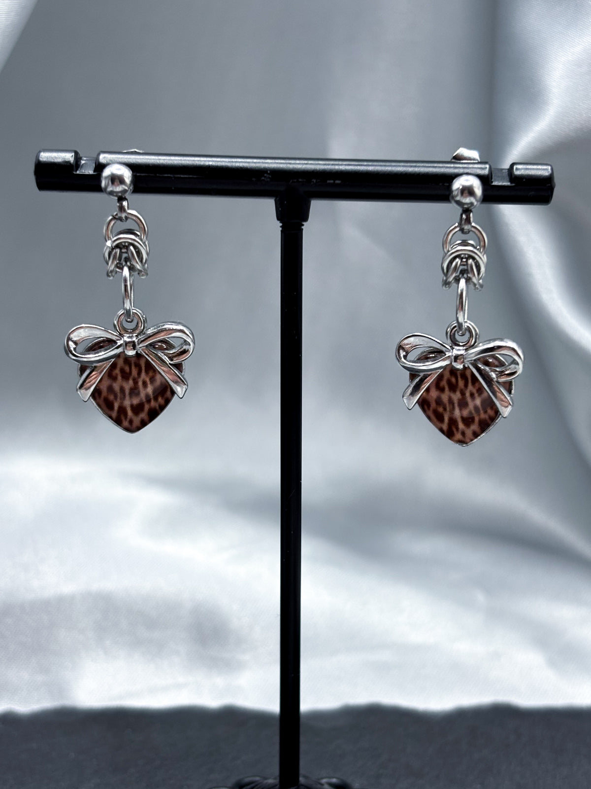 LEOPARD BOW EARRINGS