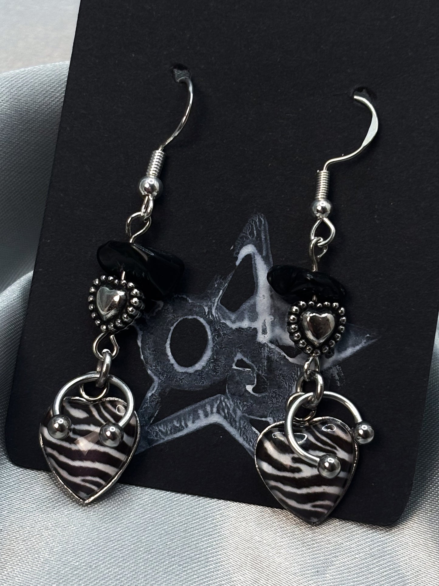 MONOCHROME ZEBRA EARRINGS
