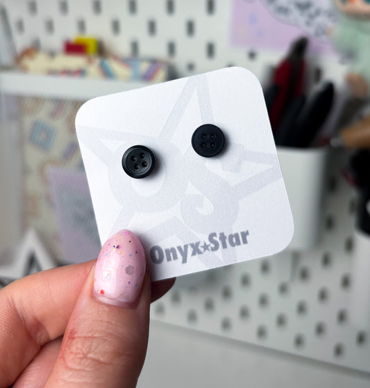 Button Stud Earrings