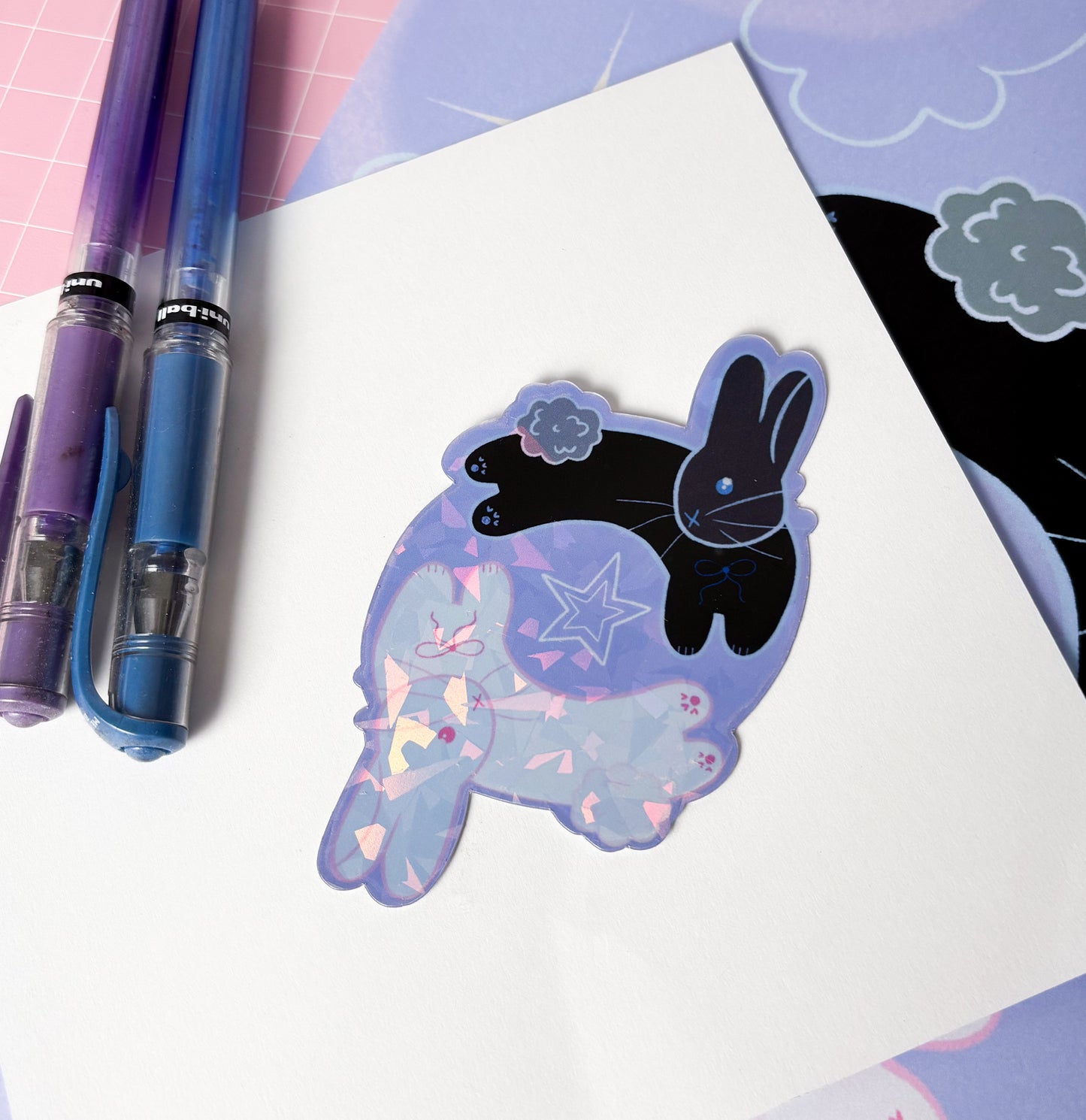 Holographic Mystic Bunnies Sticker