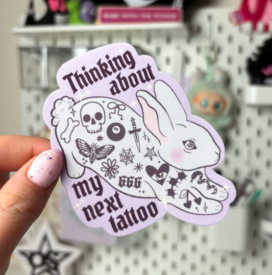 Tattooed Bunny Sticker