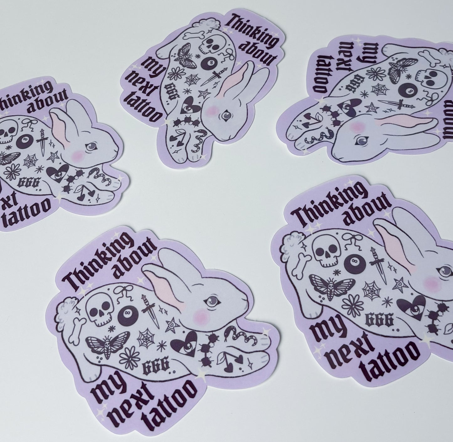 Tattooed Bunny Sticker